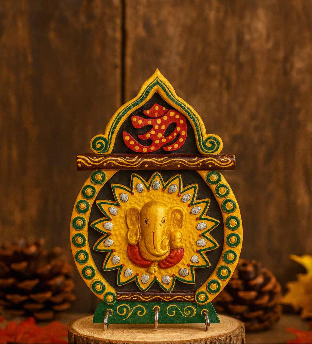 Ganesha Wooden Key Holder