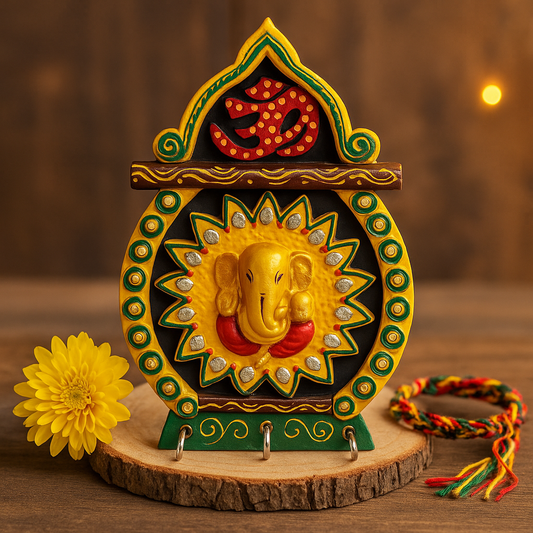 Ganesha Wooden Key Holder