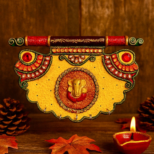 Ganesha Wooden Key Holder