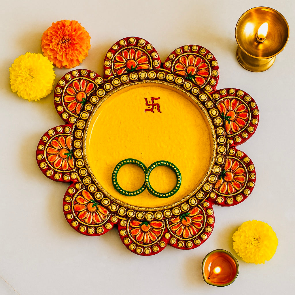 Decorative Puja Tray